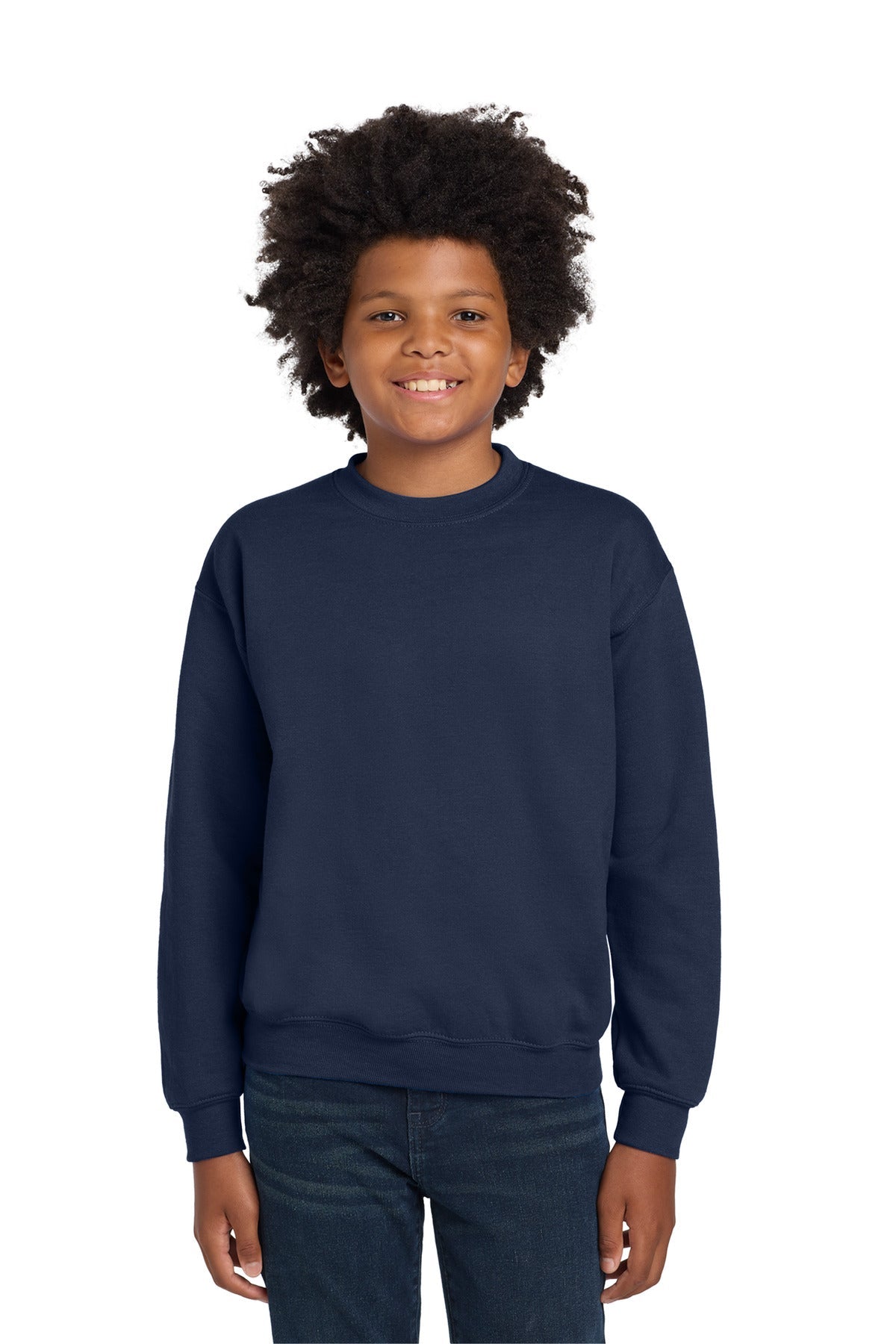 Gildan Youth Heavy Blend Crewneck Sweatshirt.  18000B