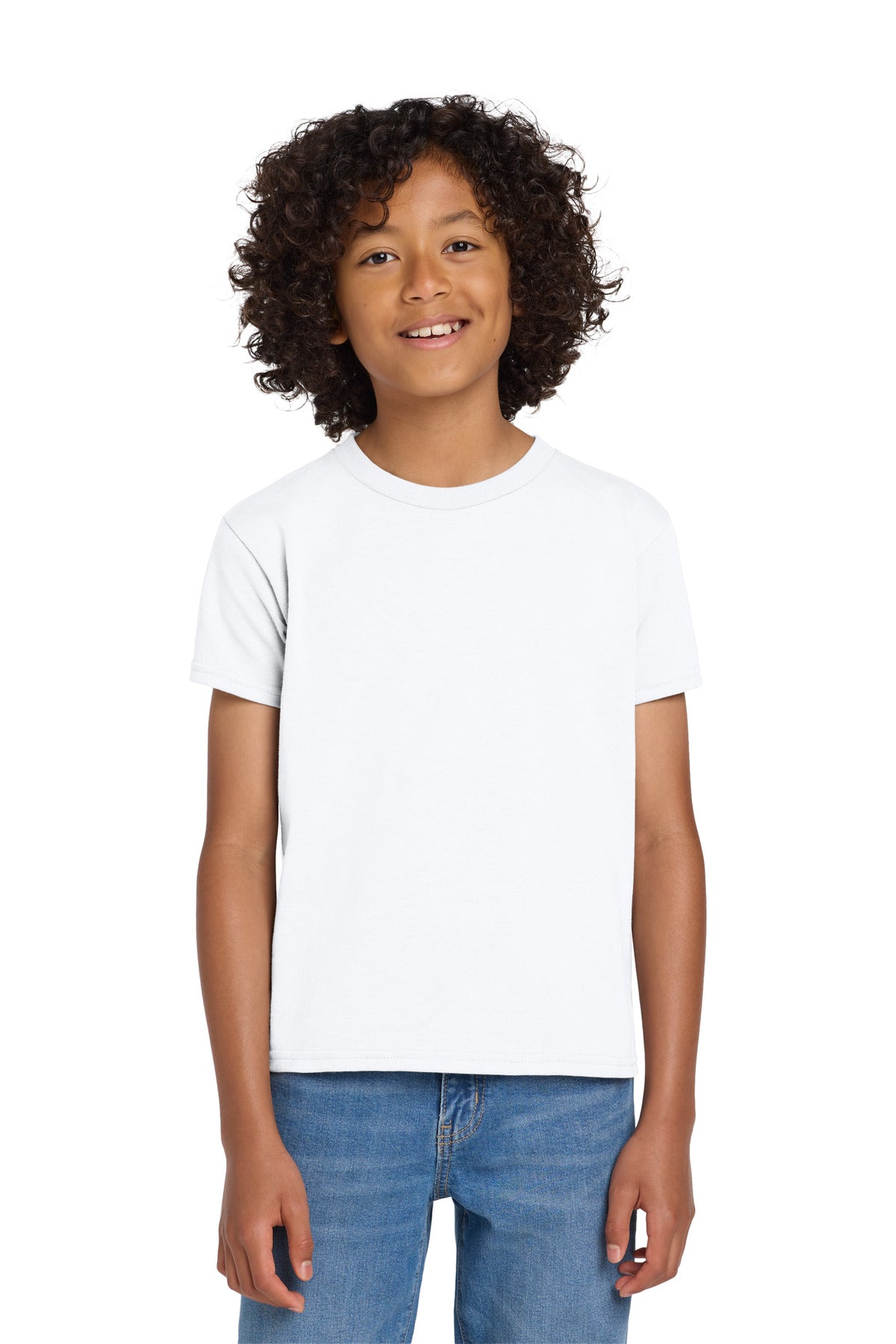 Gildan Youth DryBlend 50 Cotton/50 Poly T-Shirt.  8000B